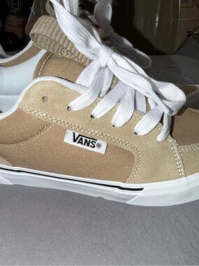 Vans Beige Low-Top Skate Sneakers